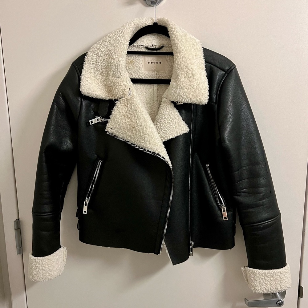 BlankNYC Sherpa-lined Faux Leather Jacket S